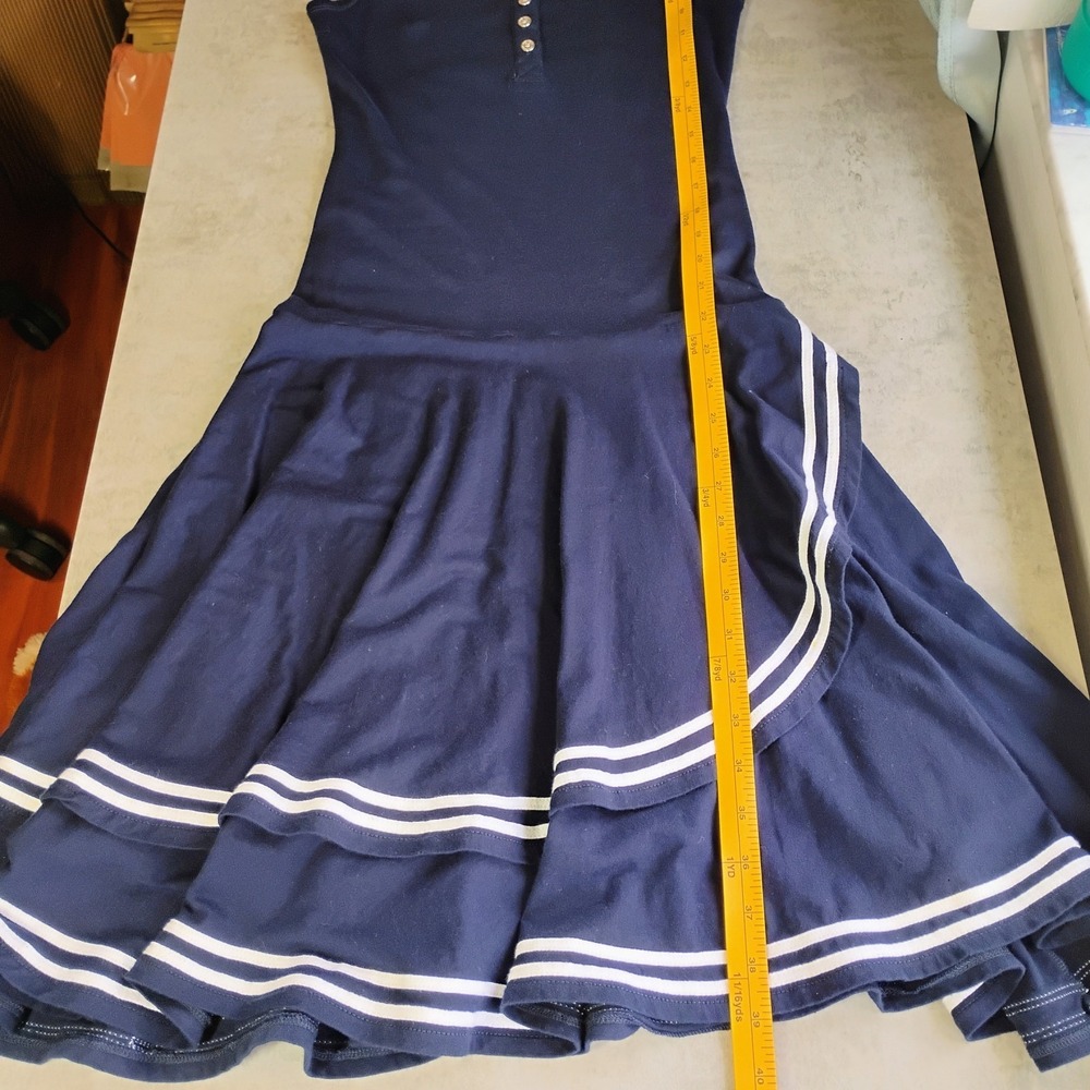 Lauren Jeans Co Y2K Tennis Dress Womens Small Navy Blue Golf Preppy‎ Sleeveless - Picture 8 of 9